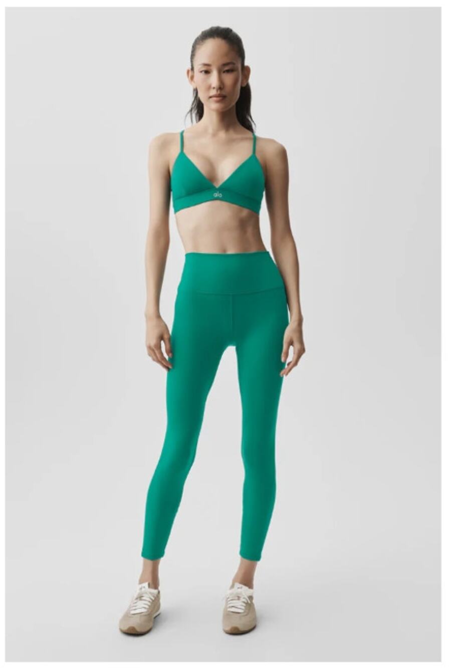 Alo Yoga Airbrush 7/8 High Waist Leggings Emerald Isle NWT Large